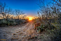 Ground blind sunset sunburst-HDR