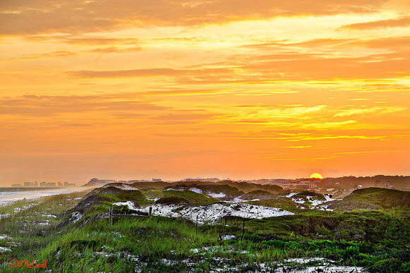 Sunset from the Water Color beach front