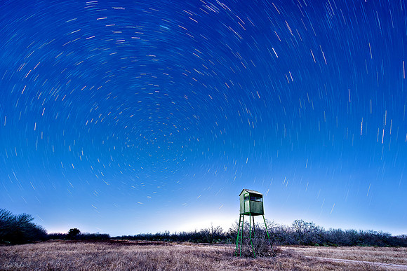 South Texas deer stand under the stars