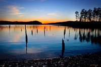 Sunset at the lakeshore