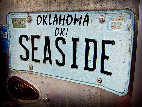 Seaside OK plate