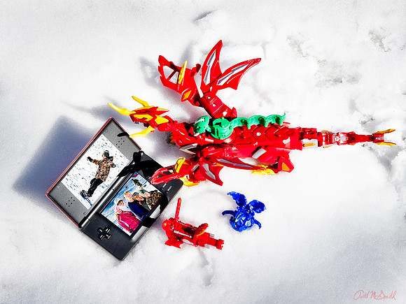 kid stuff in the snow