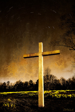 Cross with the north star texture